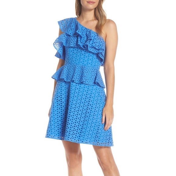 NWT Lilly Pulitzer Josey Eyelet Dress in Coastal Blue - Picture 2 of 6